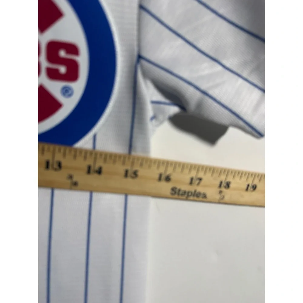 Nike Chicago Cubs Pinstripe Baseball Jersey Kids Small 8 Gioia 5 White Blue